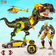 Скачать бесплатно Dino Robot Car Game:Flying Robot transforming game [Мод меню] Зависит от устройства - Русская версия apk на Андроид