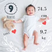 Скачать бесплатно Baby Story Tracker Milestone Sticker Photo Editor [Открты функции] 9.5.5 - Русская версия apk на Андроид