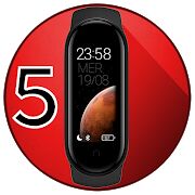 Скачать бесплатно Циферблаты Mi Band 5 [Открты функции] 1.3 - RU apk на Андроид